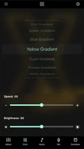 Phone-App 8 choosing light color