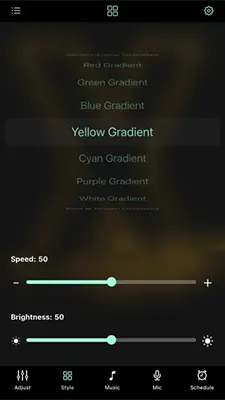 Phone-App 2 choosing light color