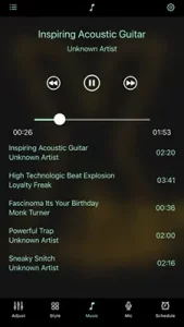 Phone-App 9 song choosing